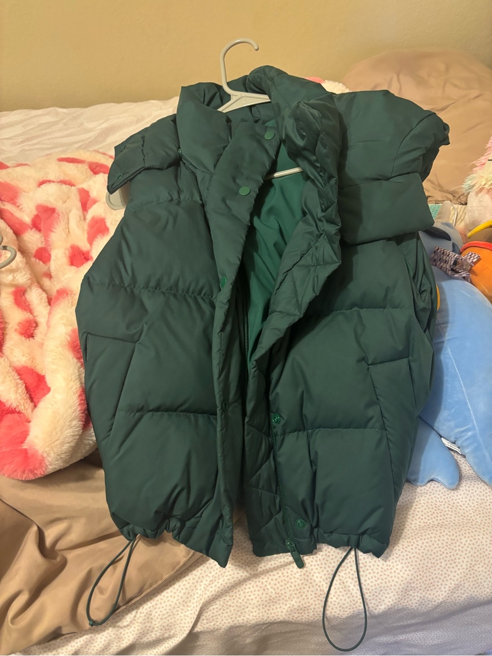 Forest Green Cropped Lululemon Puffer Vest
